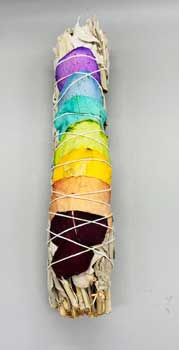 9" Chakra Sage smudge stick (image for) 9" Chakra Sage smudge stick